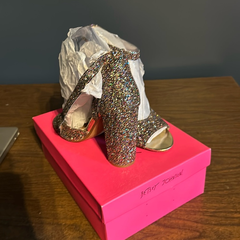 Betsey Johnson glitter sandal